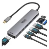 Portability 7-IN-1 USB-C to USB3.0×2+HDMI 4K60Hz +PD 100W +SD/TF 3.0 Adapter