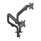 PRICORE Ergo Dual Monitor Arm with 17cm Post (Black)