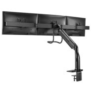 PRICORE Ergo Triple Monitor Arm with 45cm Post (Black)