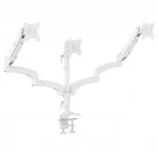 PRICORE Ergo Triple Monitor Arm with 45cm Post (White)