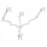 PRICORE Ergo Triple Monitor Arm with 45cm Post (White)