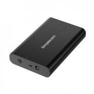 Simplecom SE331 Aluminium 3.5'' SATA to USB-C External Case. USB A and USB-C cables included