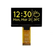 Midas 2.42in Yellow Passive matrix OLED Display 128 x 64pixels TAB I2C, Parallel, SPI Interface – MCOT128064H1V-YM