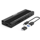 FIDECO Aluminum Folding USB C 3.1 10Gbps Hard Disk Housing M2 NVME External SSD PCIE Enclosure