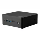 MSI Cubi NUC 1M Black, barebone Core 5-120U/Up to DDR5/2*M.2/2*HDMI/2*TBT/2*LAN/Wifi6/Card Reader/Switch Cable/3Y