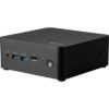 MSI Cubi NUC Black, barebone Core 7-150U/Up to DDR5/2*M.2/2*HDMI/2*TBT/2*LAN/Wifi6/Card Reader/Switch Cable/3Y