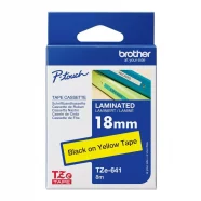 Brother TZE-641 18MM BLACK ON YELLOW TZE TAPE