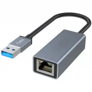 USB3.0 A to RJ45 1000Mbps Ethernet Adapter, Space Grey 0.15m