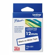 Brother TZe-231 12mm black-on-white laminated label tape